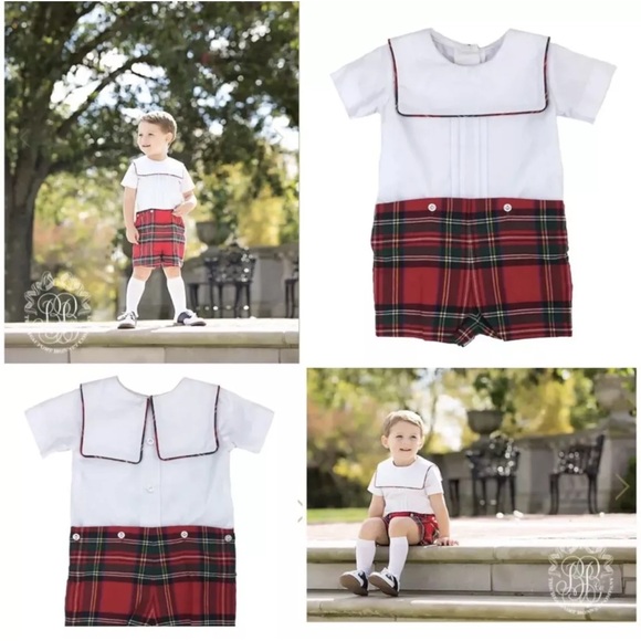 TBBC BEAUFORT BONNET COMPANY Beauregard Button Worth Avenue White 12 - 18 months - Picture 1 of 6